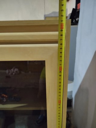 Mueble modular 3 piezas madera y cristal