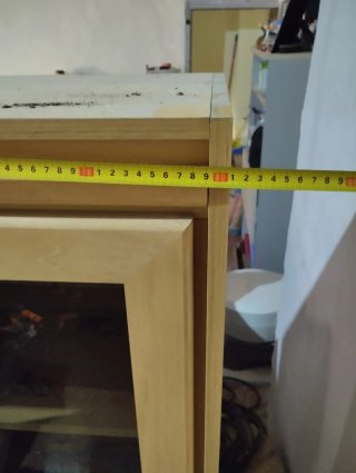 Mueble modular 3 piezas madera y cristal