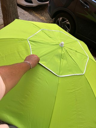 Parasol verde UV 180cm