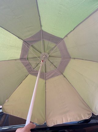 Parasol verde UV 180cm