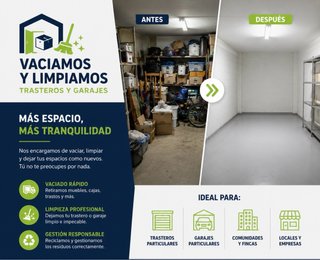 Vaciado de trasteros , limpieza de garaje
