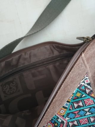 Bolso Ferchi marrón y multicolor