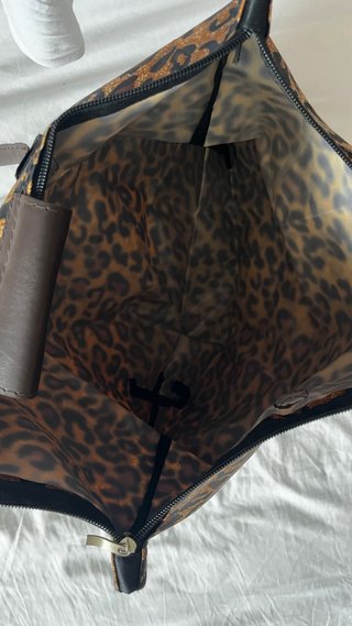 Bolso de playa estampado leopardo
