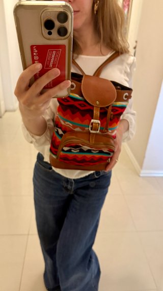 Bolso Mochila Tejido Andino