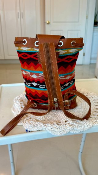 Bolso Mochila Tejido Andino