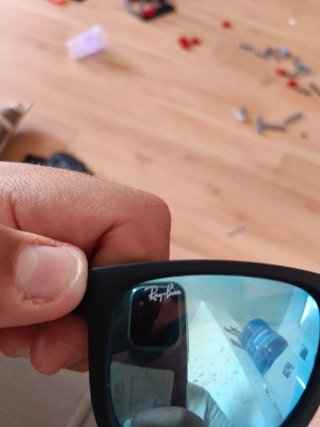 Gafas de Sol Ray-Ban Negras Lentes Azules