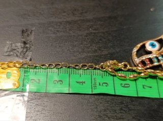 Collar Ojo Turco Circonitas Oro Laminado