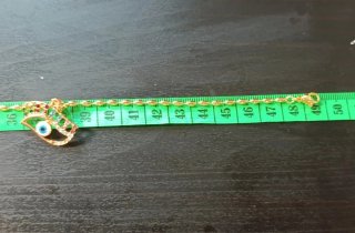 Collar Ojo Turco Circonitas Oro Laminado