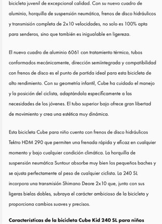 Bicicleta Cube Kid 240 SL Action Team
