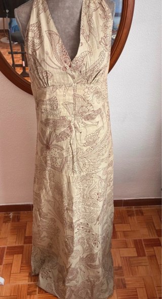Vestido largo nuevo LAGA 100% Algodón Estampado