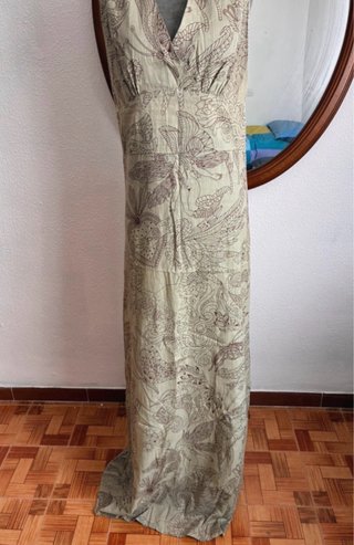 Vestido largo nuevo LAGA 100% Algodón Estampado