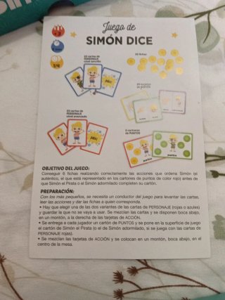 Juego de mesa Simón dice