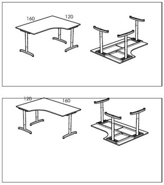 Mesa IKEA GALANT 120x160 cm + Soporte PC