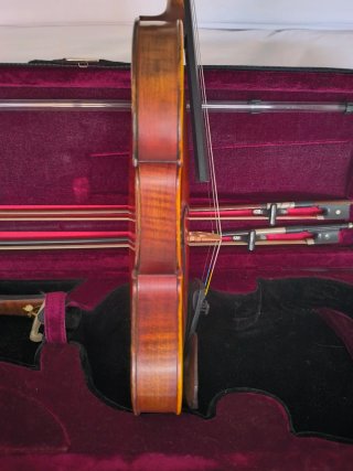 Violín hecho a mano+ Thomastik Dominant+arco fibra
