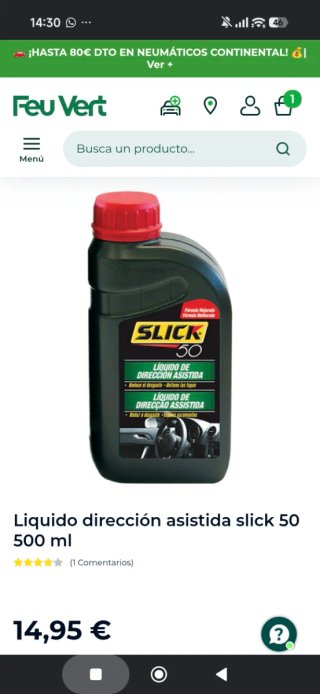 Líquido Dirección Asistida Slick 50 500 ml