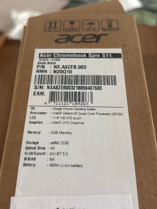 Acer Chromebook Spin 511