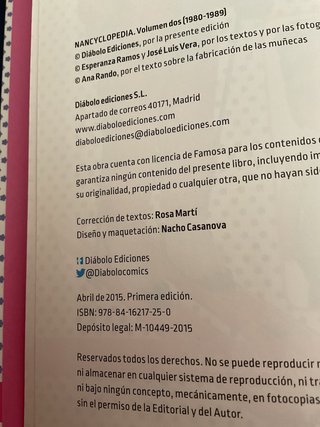 Nancy clopedia 2 (1980-1989), primera edicion