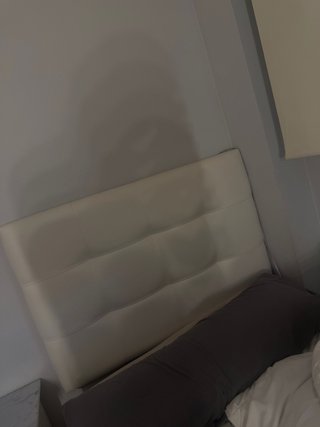 Cabecero blanco 109 cm polipiel