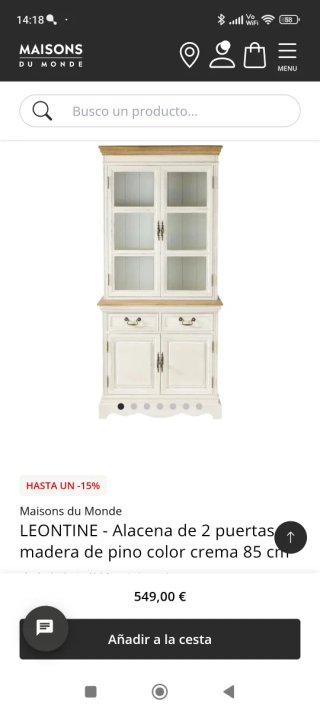 Vitrina/Alacena madera de pino - Maisons du Monde