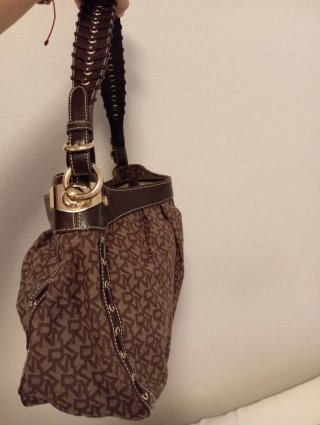 Bolso DKNY Marrón y Dorado