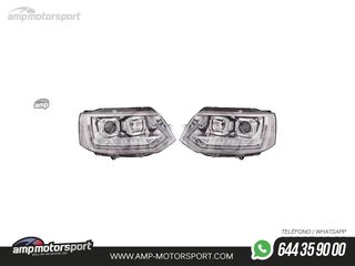 FAROS DELANTEROS LUZ DIURNA LED REAL DRL PARA VOLKSWAGEN TRANSPORTER T5 2010-2015