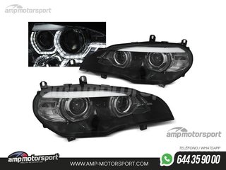 FAROS DELANTEROS OJOS DE ANGEL 3D U PARA BMW X5 E70 2007-2010