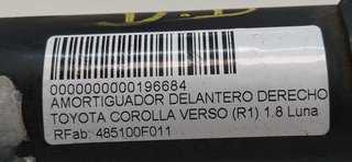AMORTIGUADOR DELANTERO DERECHO TOYOTA COROLLA VERSO (R1) 1.8 Luna
