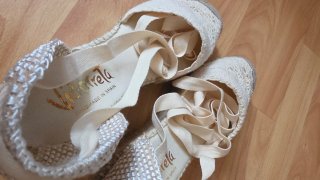 Alpargatas Vidorreta Beige y Blancas