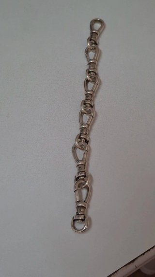 Pulsera de plata mosquetones