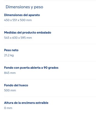 Lavavajillas Balay  compacto 55 cm