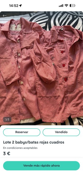 Lote Babys Rojos varia tallas