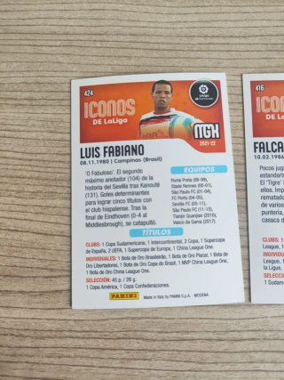 Lote 4 Cartas Fútbol Iconos LaLiga Panini