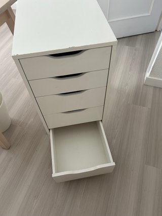 Cajonera blanca con ruedas