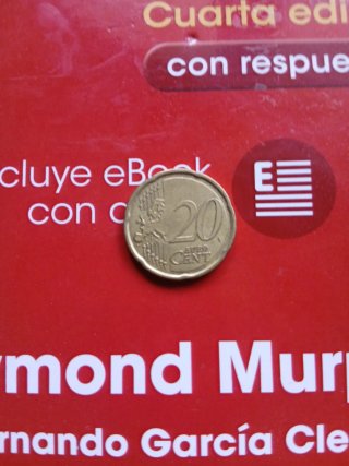 Moneda 20 céntimos con un error de impresion