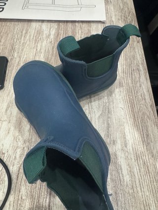 Zapatos niño azul y marrón