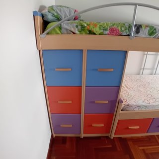 Literas con cajones y escritorio