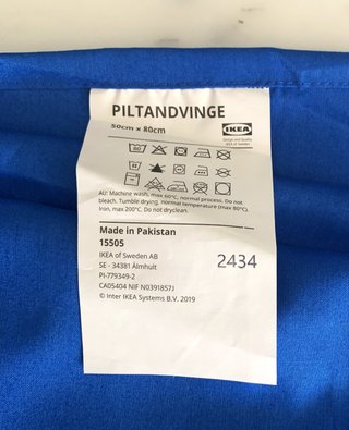 Set 2 Federe Cuscino IKEA Blu 50x80