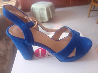 Zapatos de vestir tacón azul