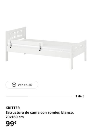 2 Camas Infantiles IKEA Kritter Blancas