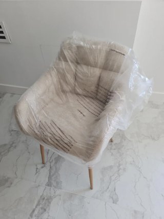 6 Sillas GINA Chenilla Beige.