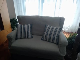 Conjunto Sofá 3+2 Tejido Blanco