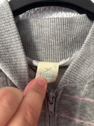 Chaqueta Rasan Talla L Gris/Rosa