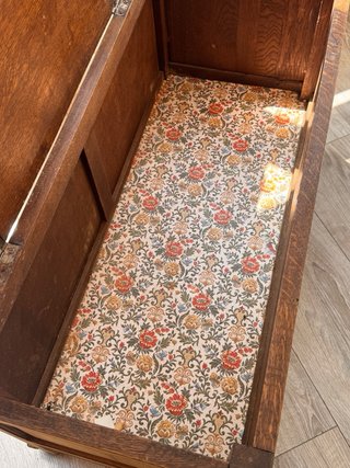 Antigua Arca francesa provenzal de roble