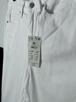Vaquero Reserved blanco recto nuevo con etiquetas