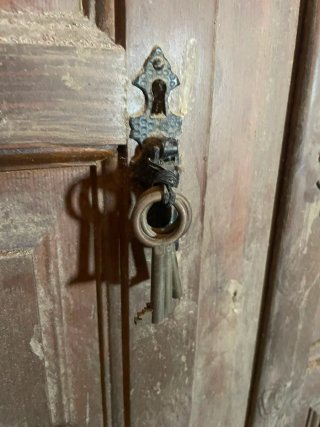 Regalo! Puerta de armario antigua de madera