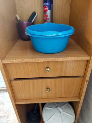 Mueble auxiliar baño madera cajones