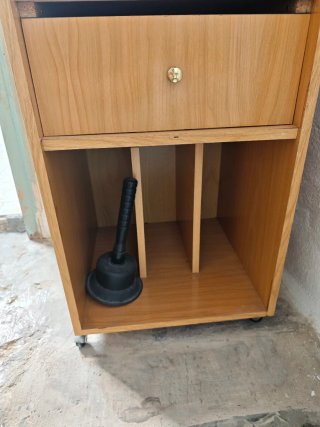 Mueble auxiliar baño madera cajones