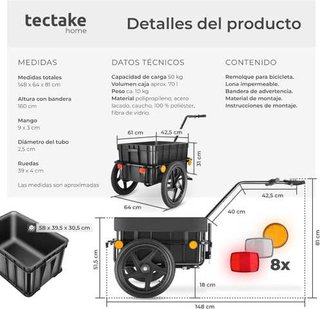 Remolque bici perros/carga
