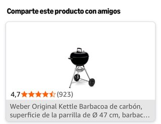 Weber Kettle E-4710 Negra 47cm