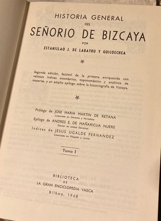 Historia general del señorío de Bizcaya, (Bib...